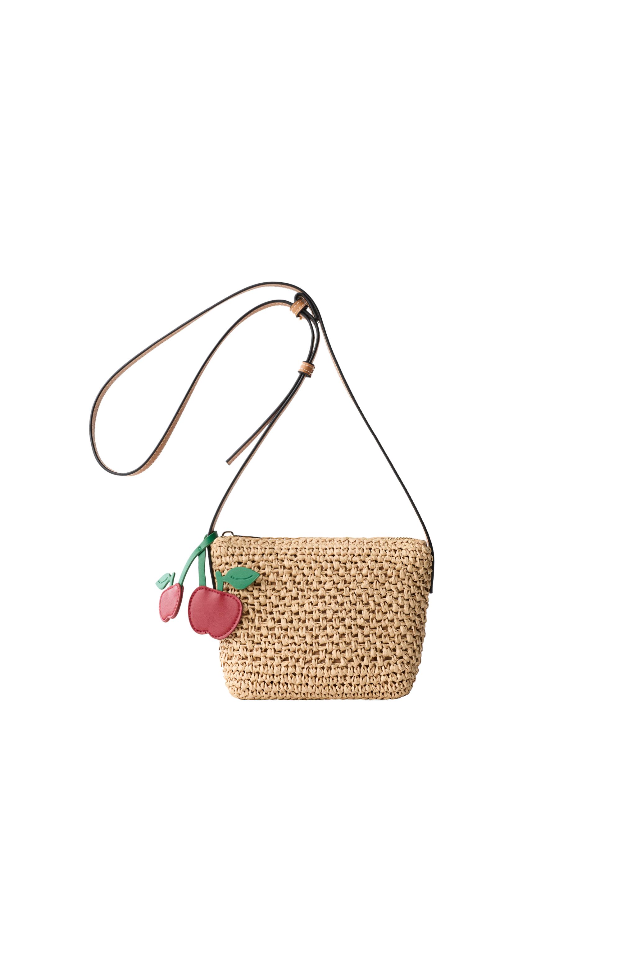 RAFFIA CHERRY CROSSBODY BAG - Off White | ZARA United States