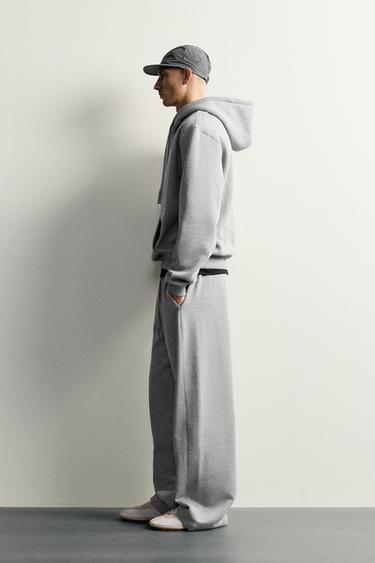 BASIC STRAIGHT-LEG JOGGERS - Grey marl by Zara