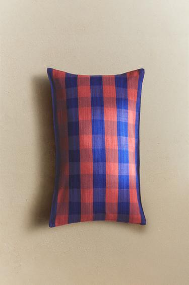 CHECK COTTON CUSHION COVER X TENSIRA - Red by Zara - Image 6