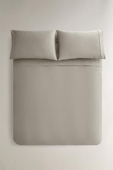 PERCALE DUVET COVER (300 THREAD COUNT) - Mid-grey by Zara