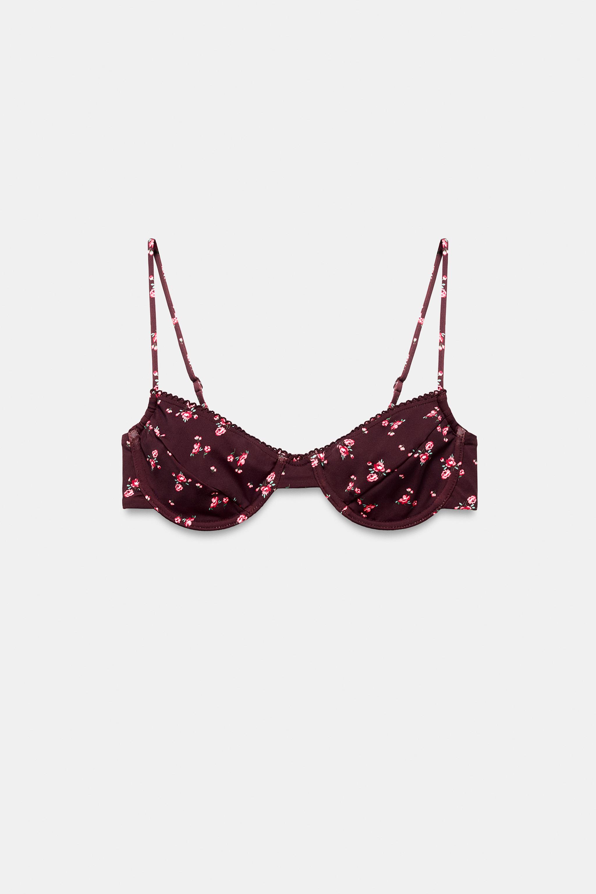 UNDERWIRE FLORAL PRINT BIKINI TOP