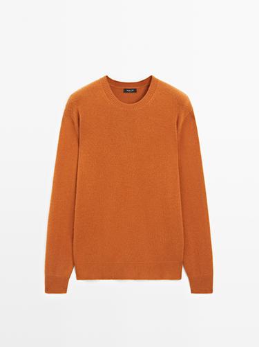 Zara Wool blend crew neck knit sweater - Soft gold