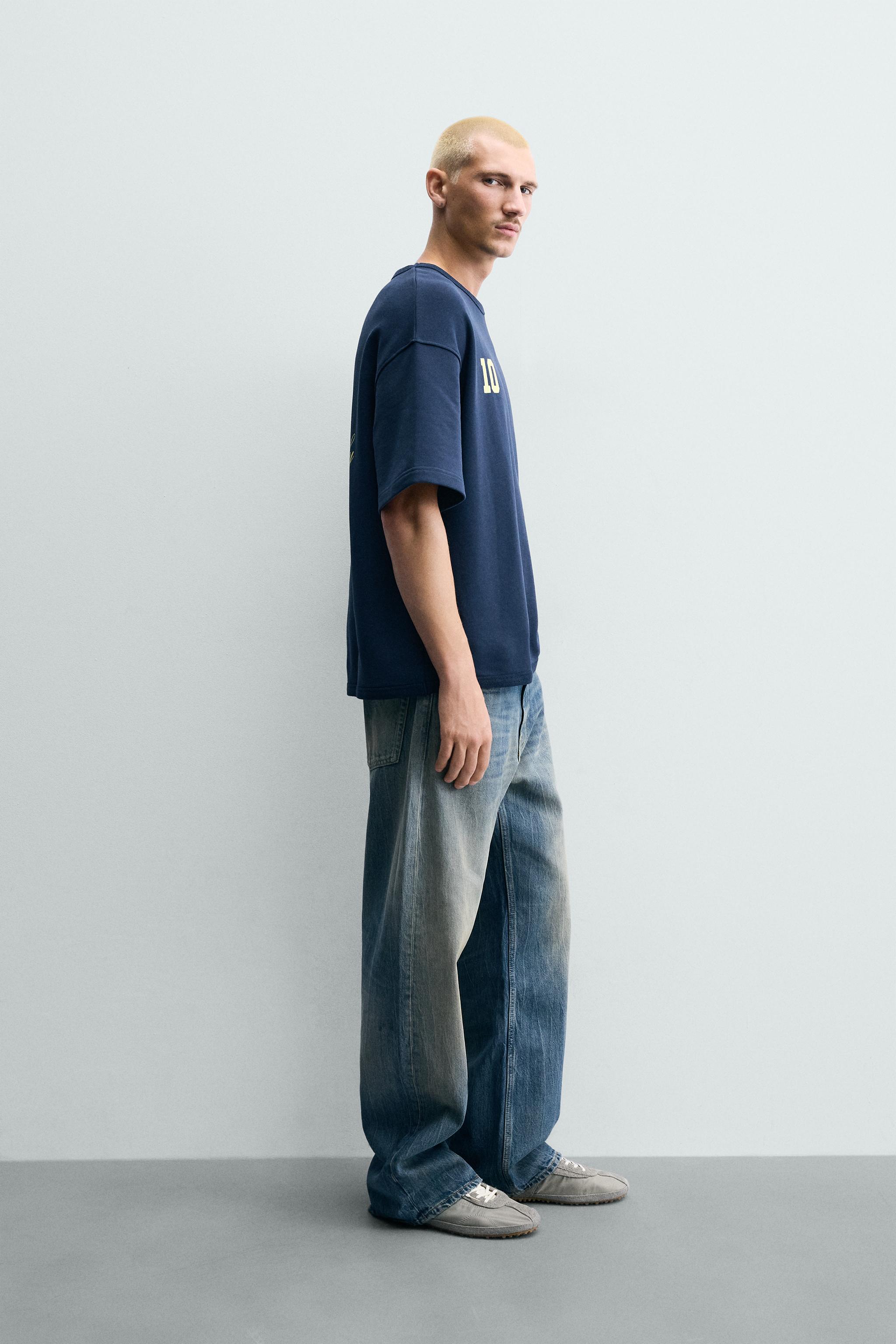 Мужские худи Zara RELAXED FIT COMBINATION PRINT SWEATSHIRT — фото 4