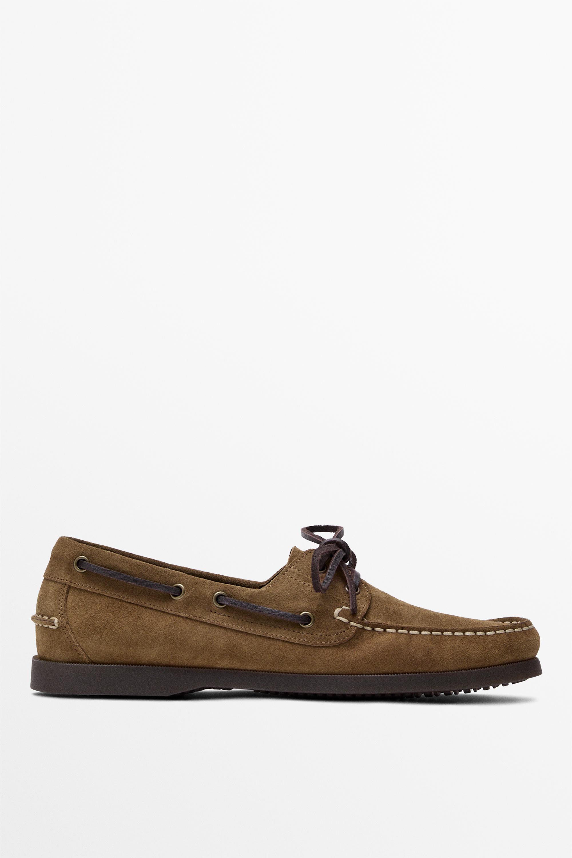 Leather boat shoe — Ocher