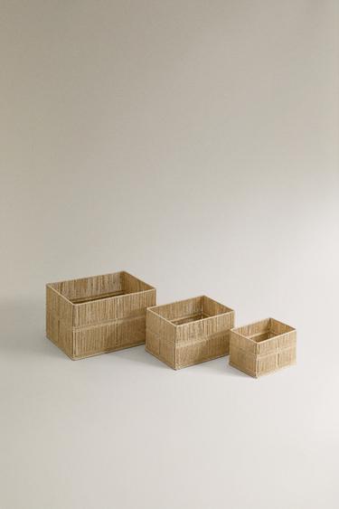 CORBEILLE PAPIER TRESSÉ - Écru de Zara - Image 1