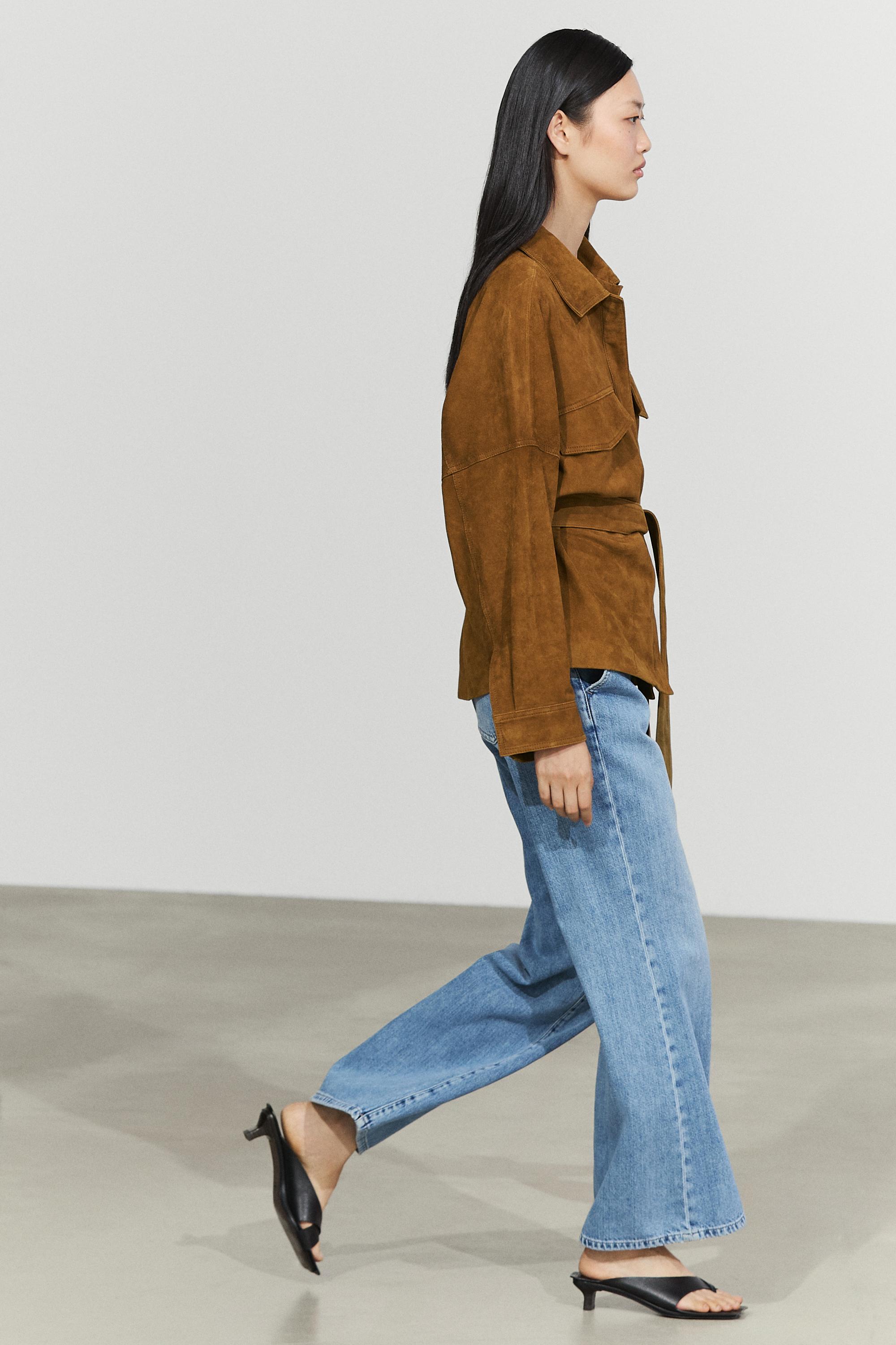 Suede leather jacket