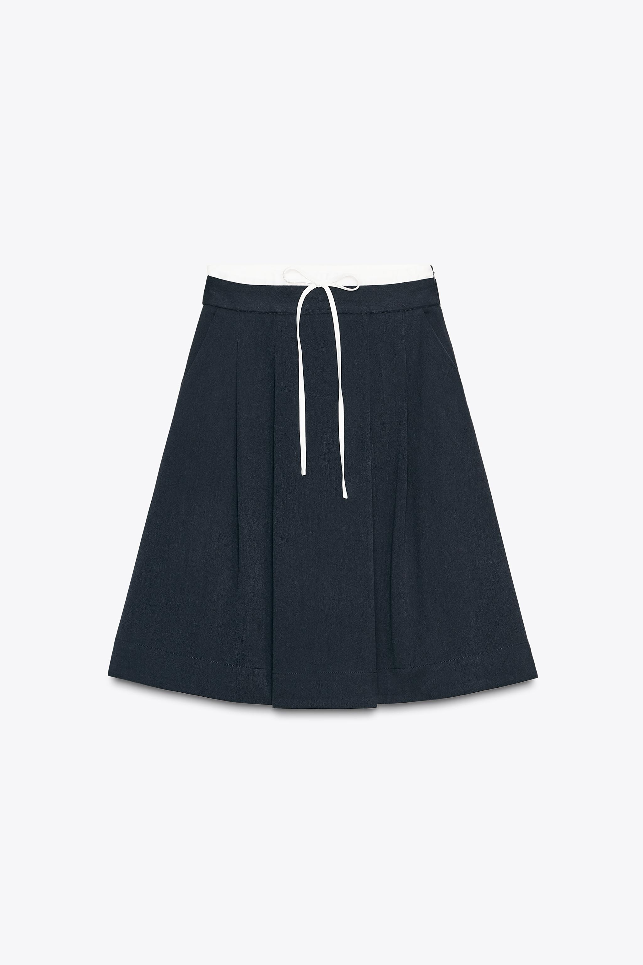 ZARA ザラ ZWコレクション フレアショートスカート スカート ミニスカ ZW COLLECTION フレアショートスカート - ベージュ | ZARA Japan
