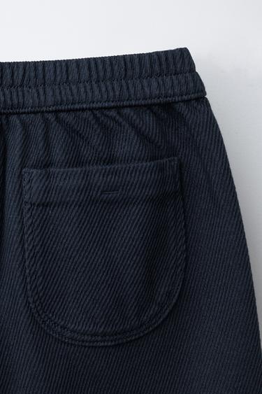 PANTALON DOUX AU TOUCHER AVEC BOUTONS - Bleu marine de Zara - Image 3