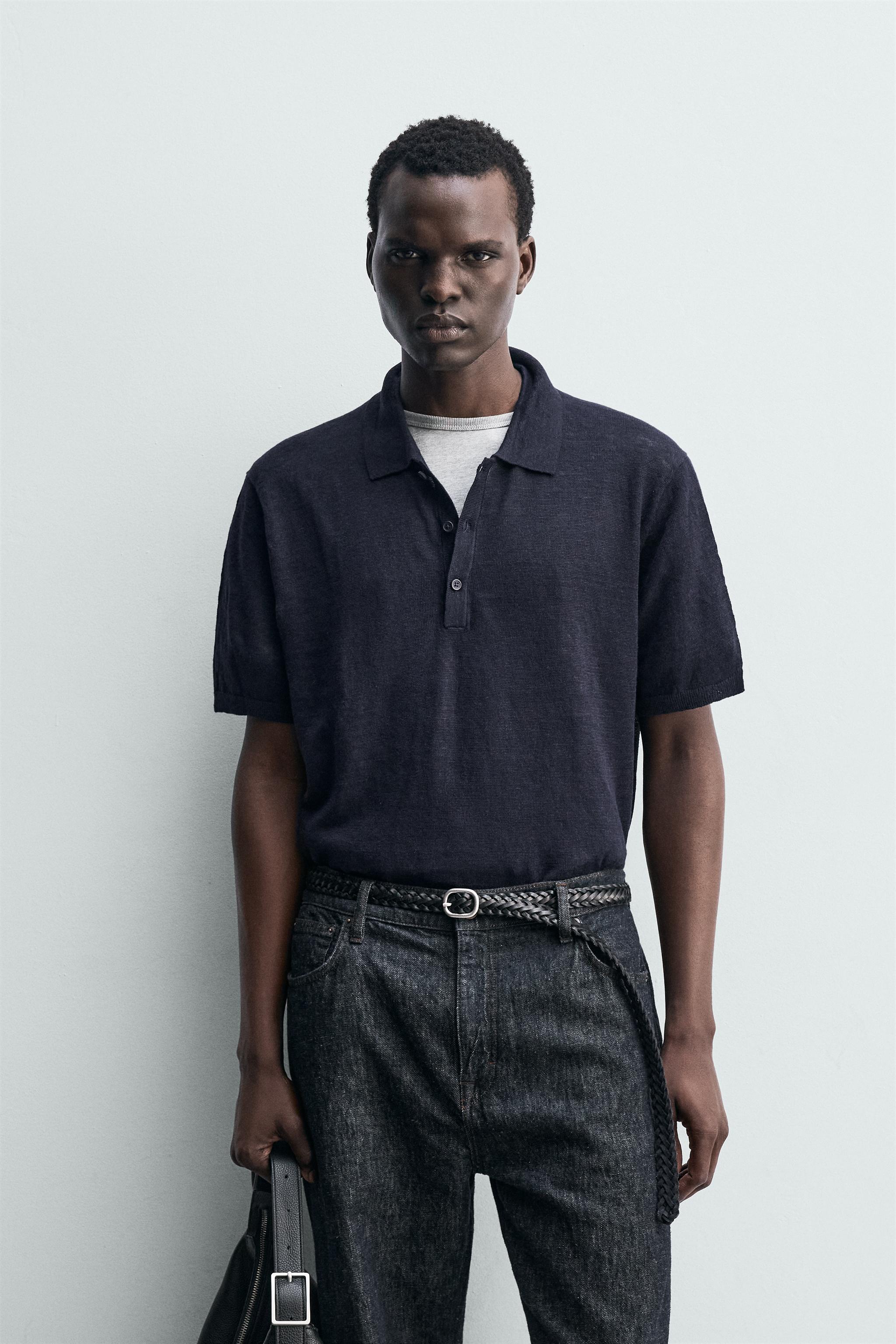 POLO EN MAILLE 100 % LIN