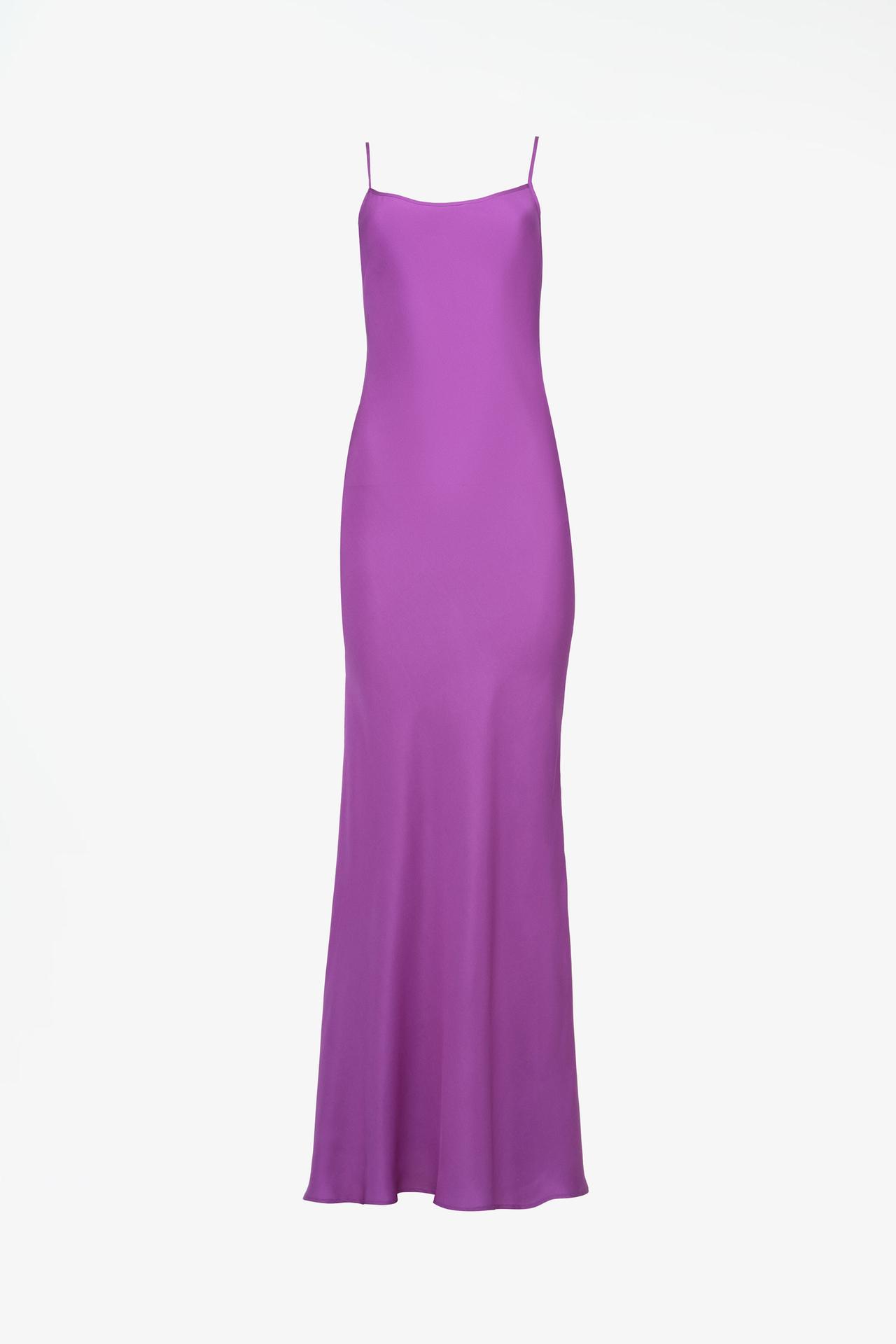 LIMITED EDITION 100% SILK SLIP DRESS — Purple