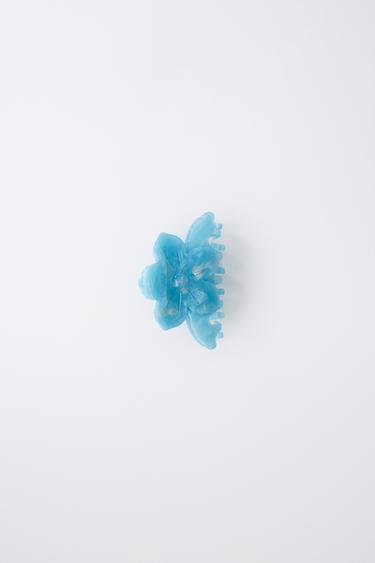 FLOWER-SHAPED HAIR CLIP - Light blue by Zara - Image 0