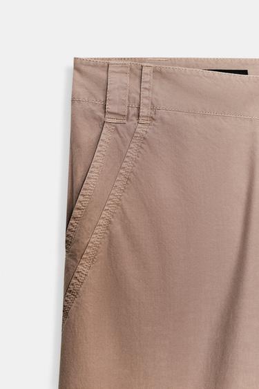 PANTALON DROIT À PLIS - Rose poudré de Zara - Image 5