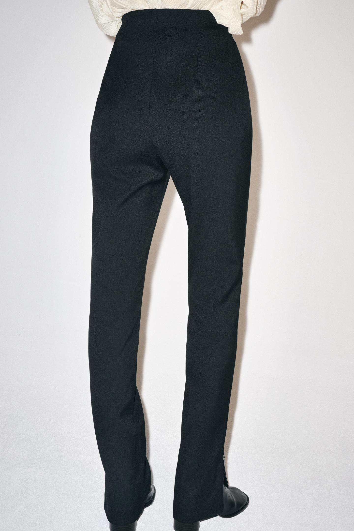 Женские брюки Zara ZW Collection Wool Straight, цвет: Чёрный — фото 3