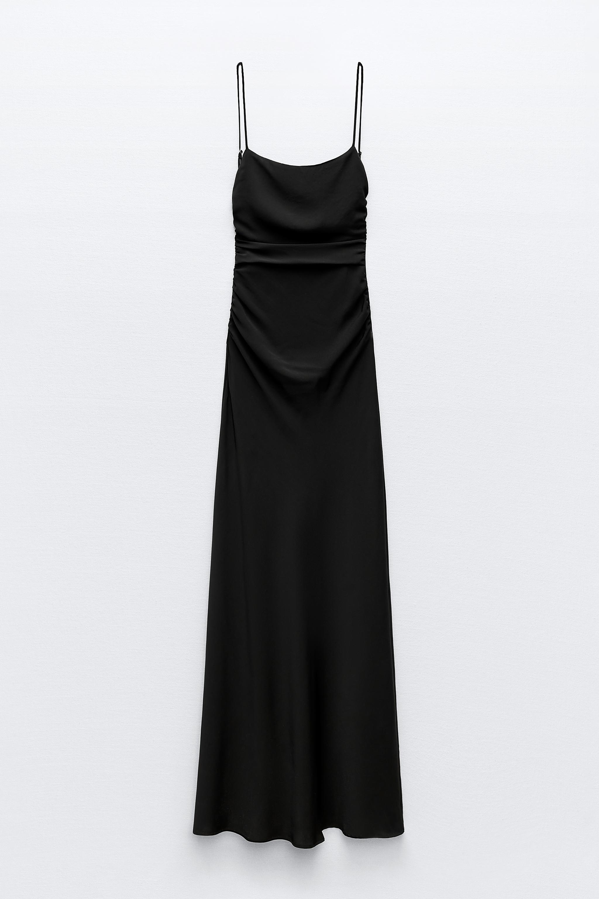 Robe noire dos nu zara sale