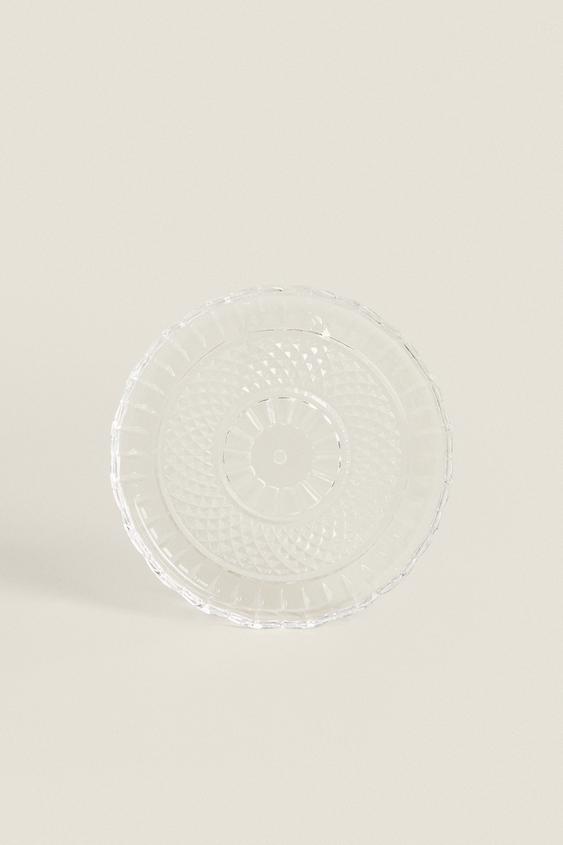 GLASS SNACK DESSERT PLATE ZARA United Kingdom