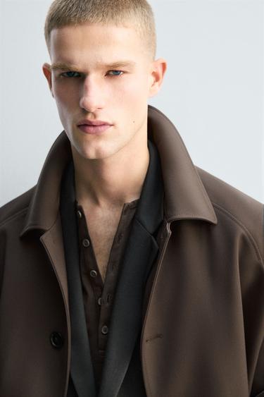 TRENCH LONG AVEC LAINE ÉDITION LIMITÉE - Marron de Zara - Image 5