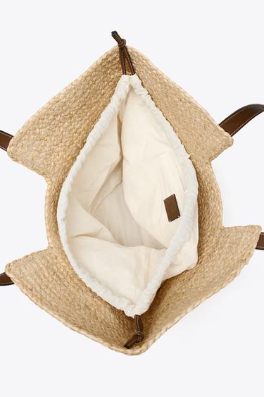 BRAIDED SHOPPER BAG - Dark tan de Zara - Image 7