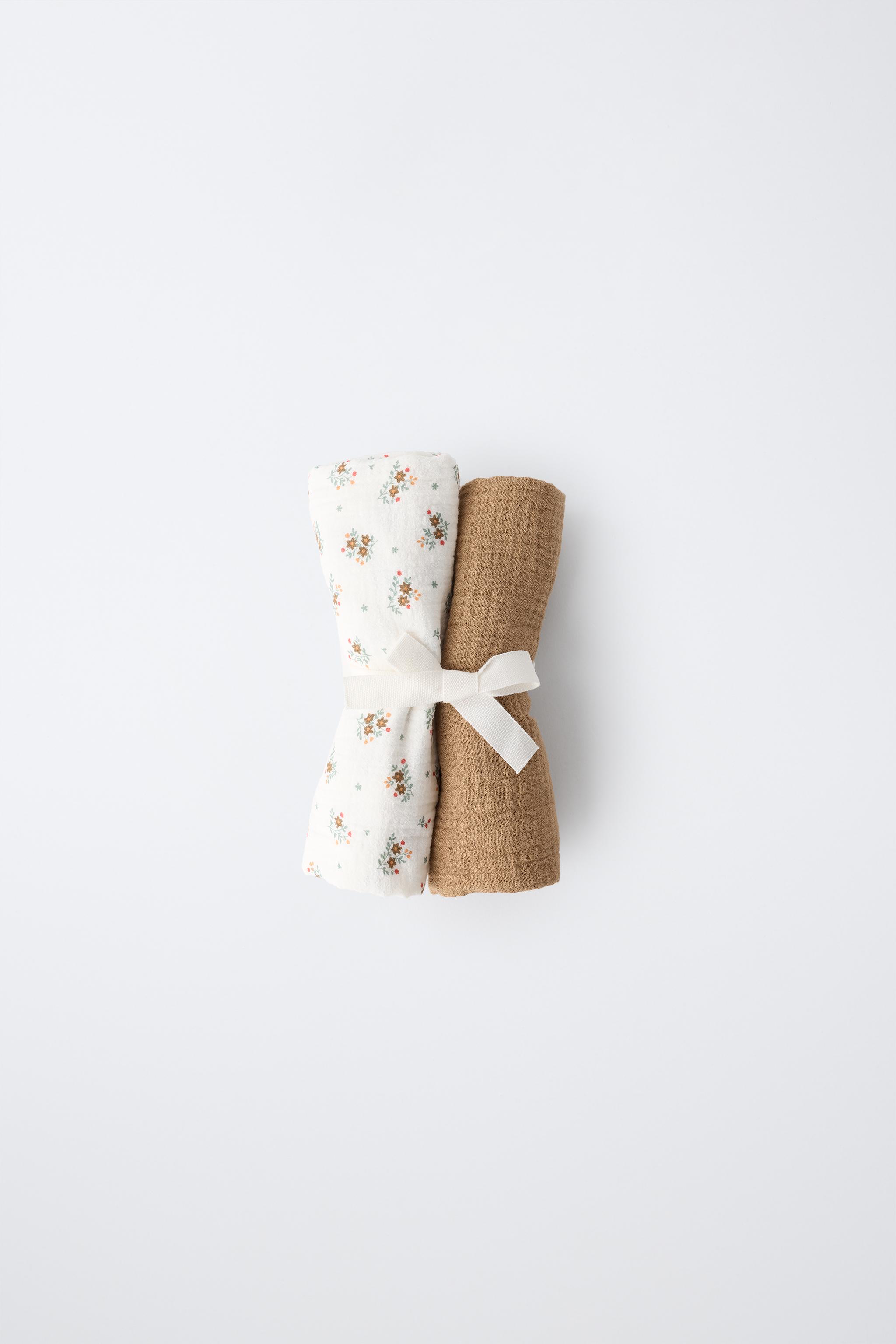 Zara TEXTURED MUSLIN CLOTHS 2-PACK