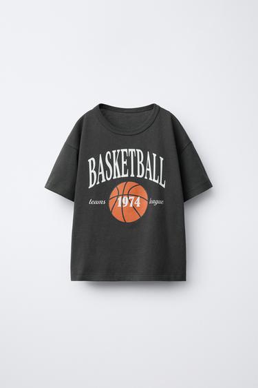 CAMISETA ESTAMPADA DEPORTES - Gris antracita de Zara