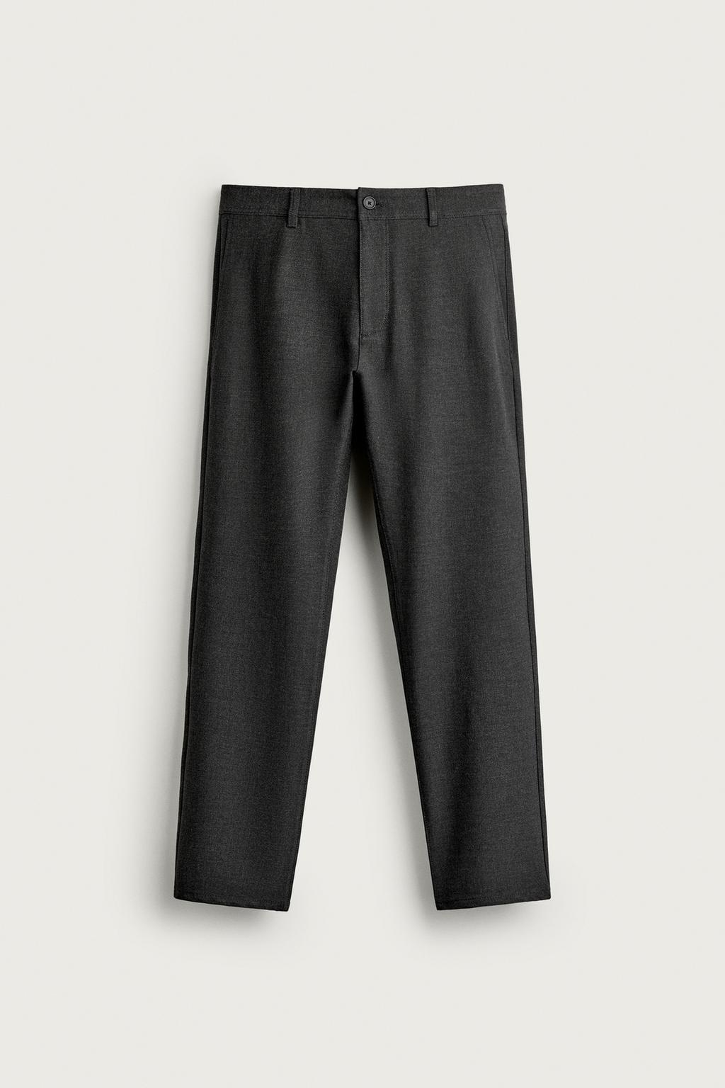 COMFORT TEXTURED CHINO TROUSERS