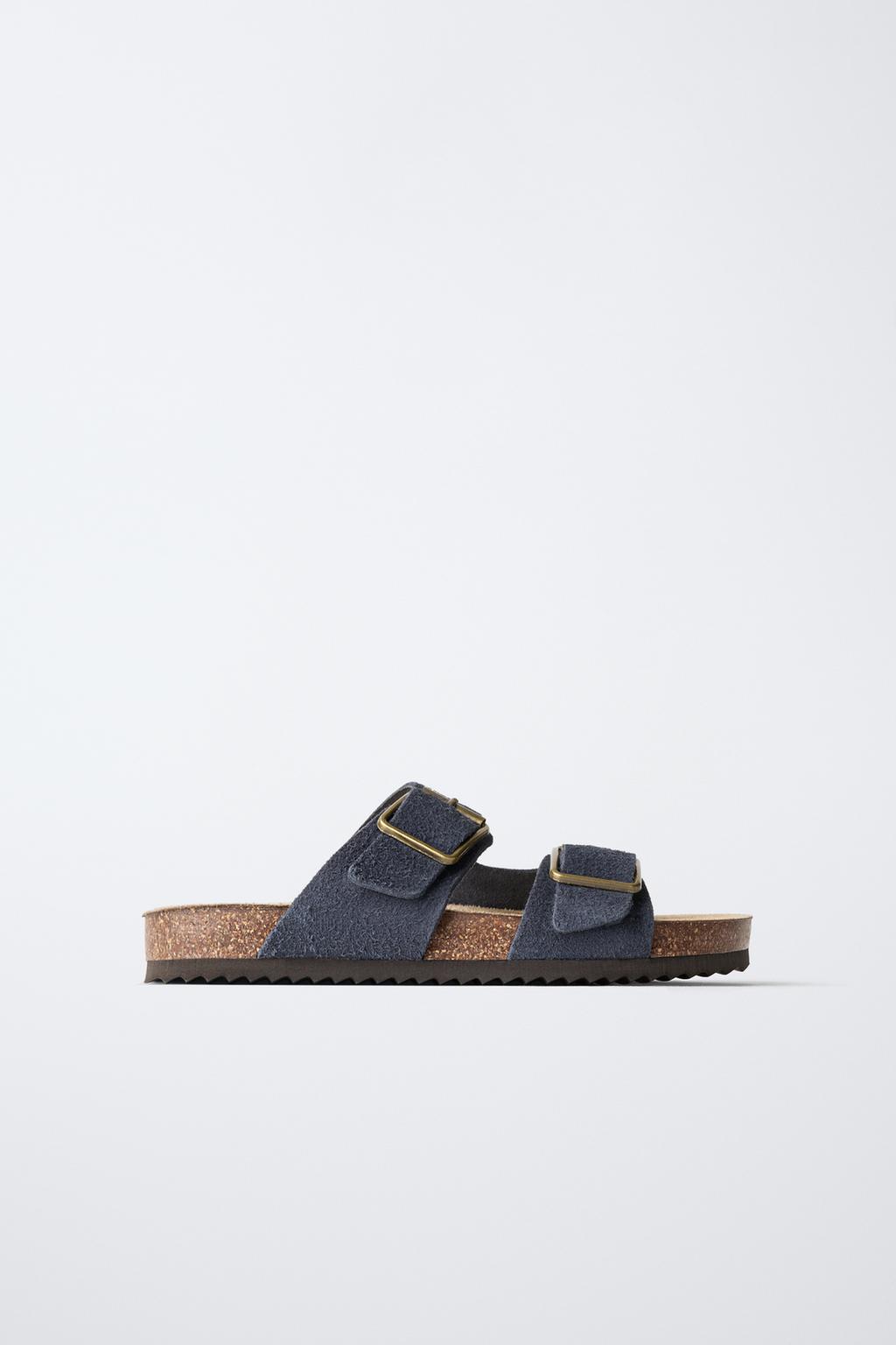 STORIEZ - BUCKLED LEATHER SANDALS