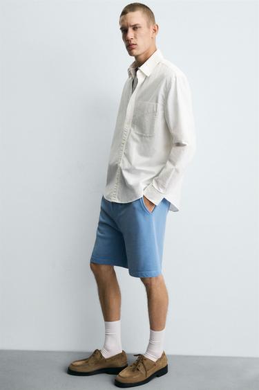 SHORT LAVAGE SPRAY - Bleu clair de Zara - Image 5