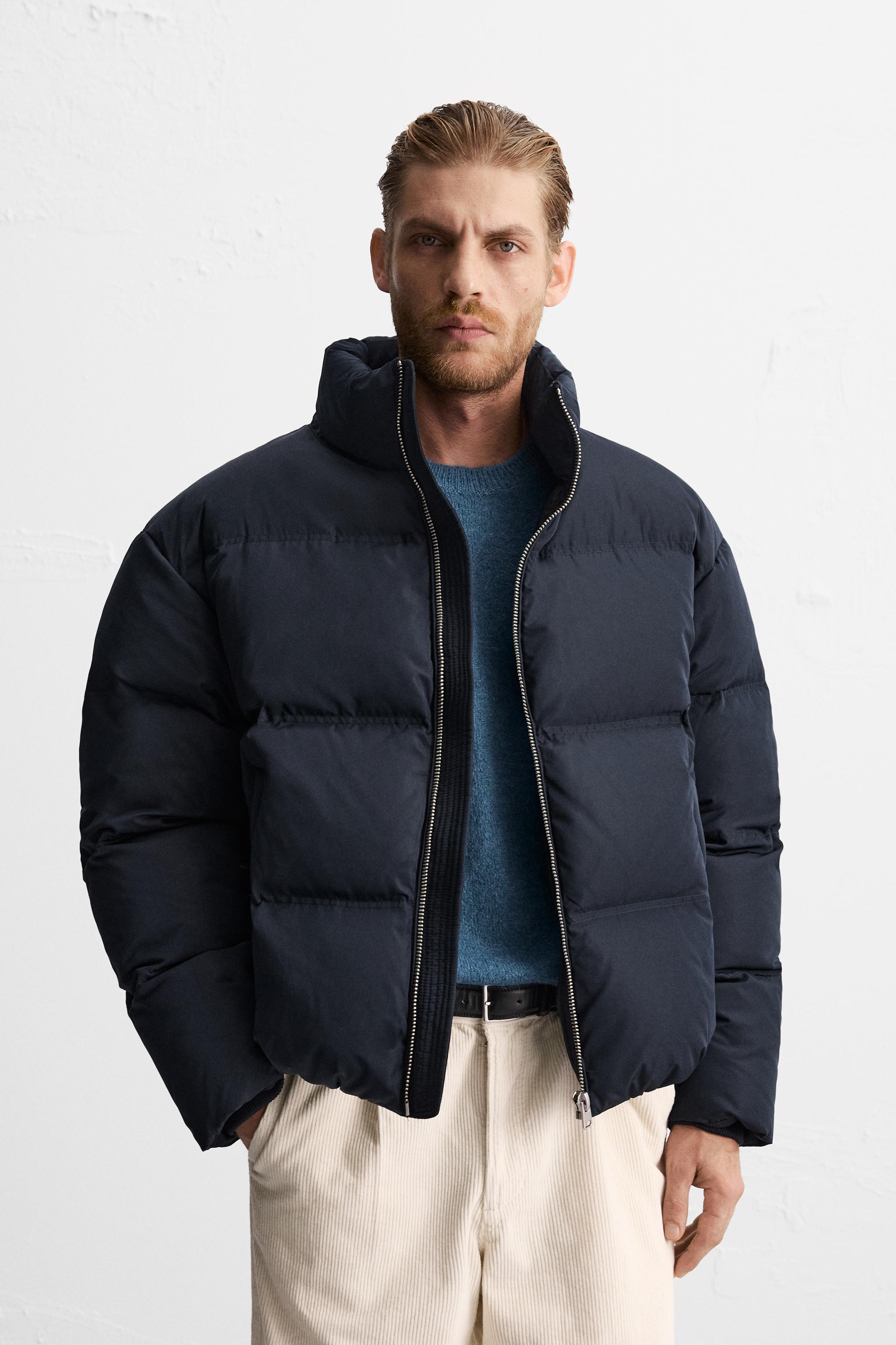 Down jacket zara man best sale