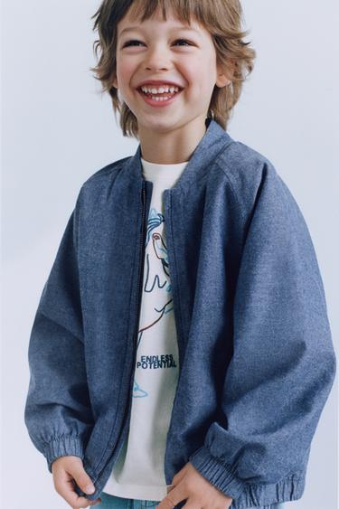 BLOUSON BOMBER LÉGER - Bleu moyen de Zara