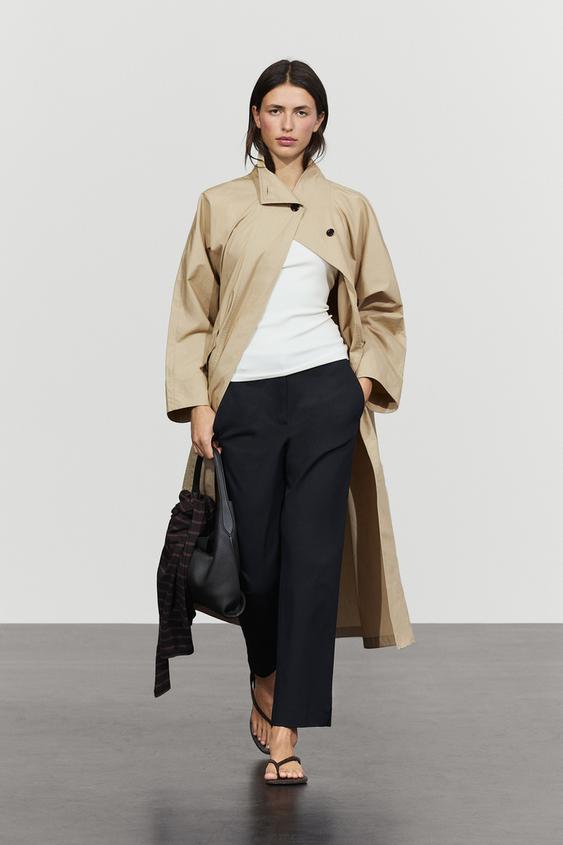 Pantalón straight fit stretch - Marino de Zara - Imagen 0
