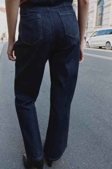 Z1975 HIGH-WAIST WIDE-LEG JEANS - Blue by Zara - Image 4