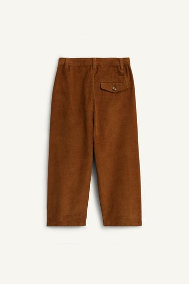 LIMITED EDITION CORDUROY TROUSERS WITH DARTS - Brown by Zara - Image 7