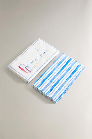 PACK OF PAPER BOAT NAPKINS (30 UNITS) - Blue by Zara - Image 1