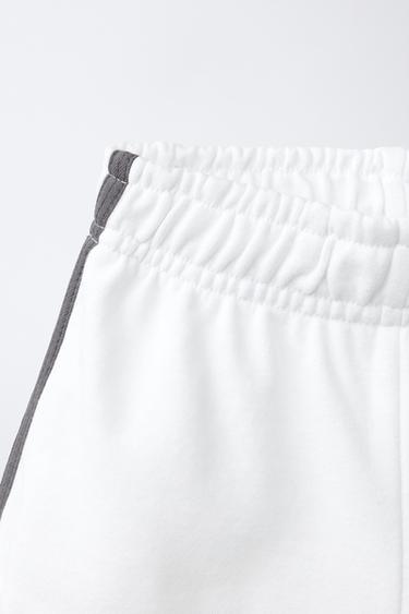 CONTRAST SLOGAN BERMUDA SHORTS - White by Zara - Image 2