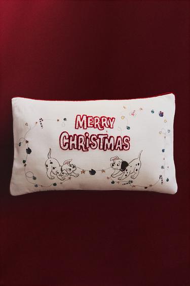 KIDS' 101 DALMATIANS ©DISNEY CHRISTMAS CORDUROY CUSHION - خَام الخاص بـ Zara