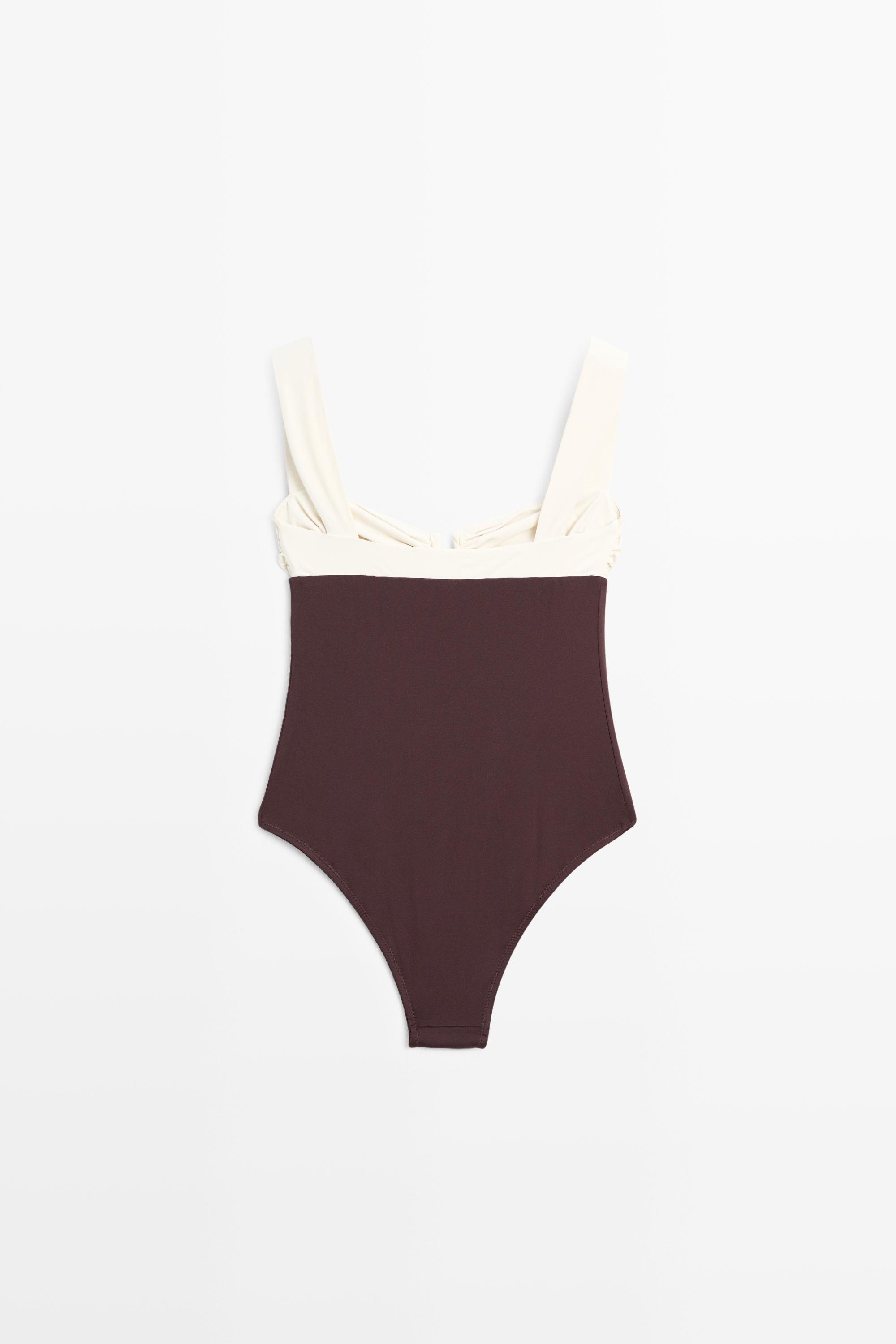 Maillot de bain froncé