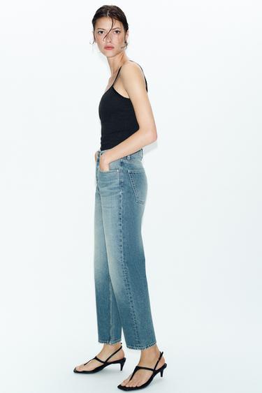 Z1975 SLIM CROPPED MID-WAIST JEANS - Blue / Green by Zara - Image 2