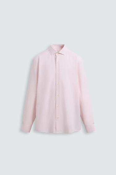 COTTON/LYOCELL SHIRT - Pale pink by Zara