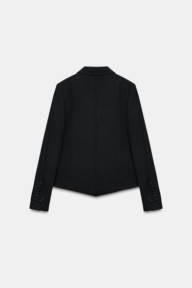 VESTE DROITE À BOUTONS ZW COLLECTION - Noir de Zara - Image 3
