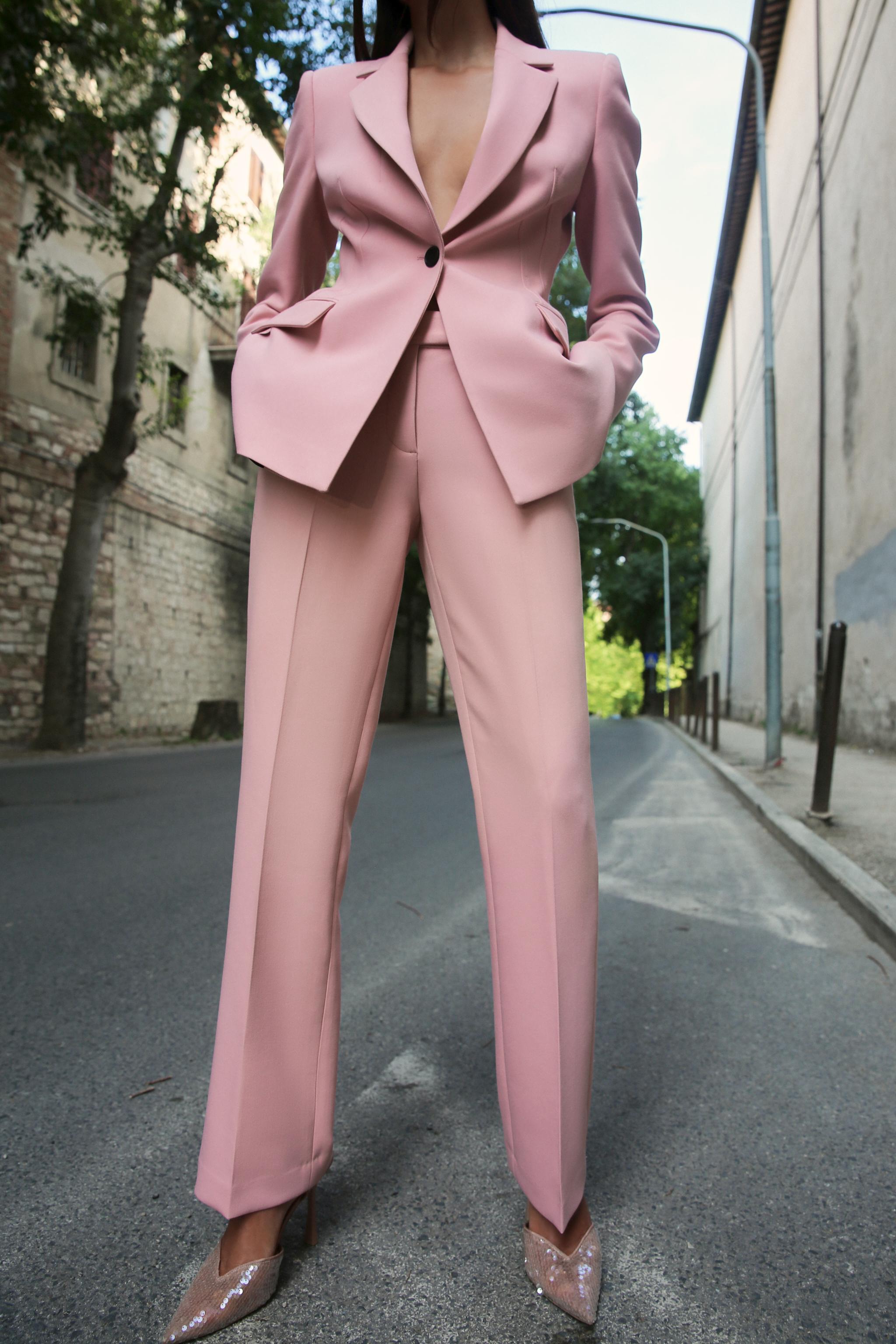 PANTALON EVASE A TAILLE HAUTE Rose ZARA Canada