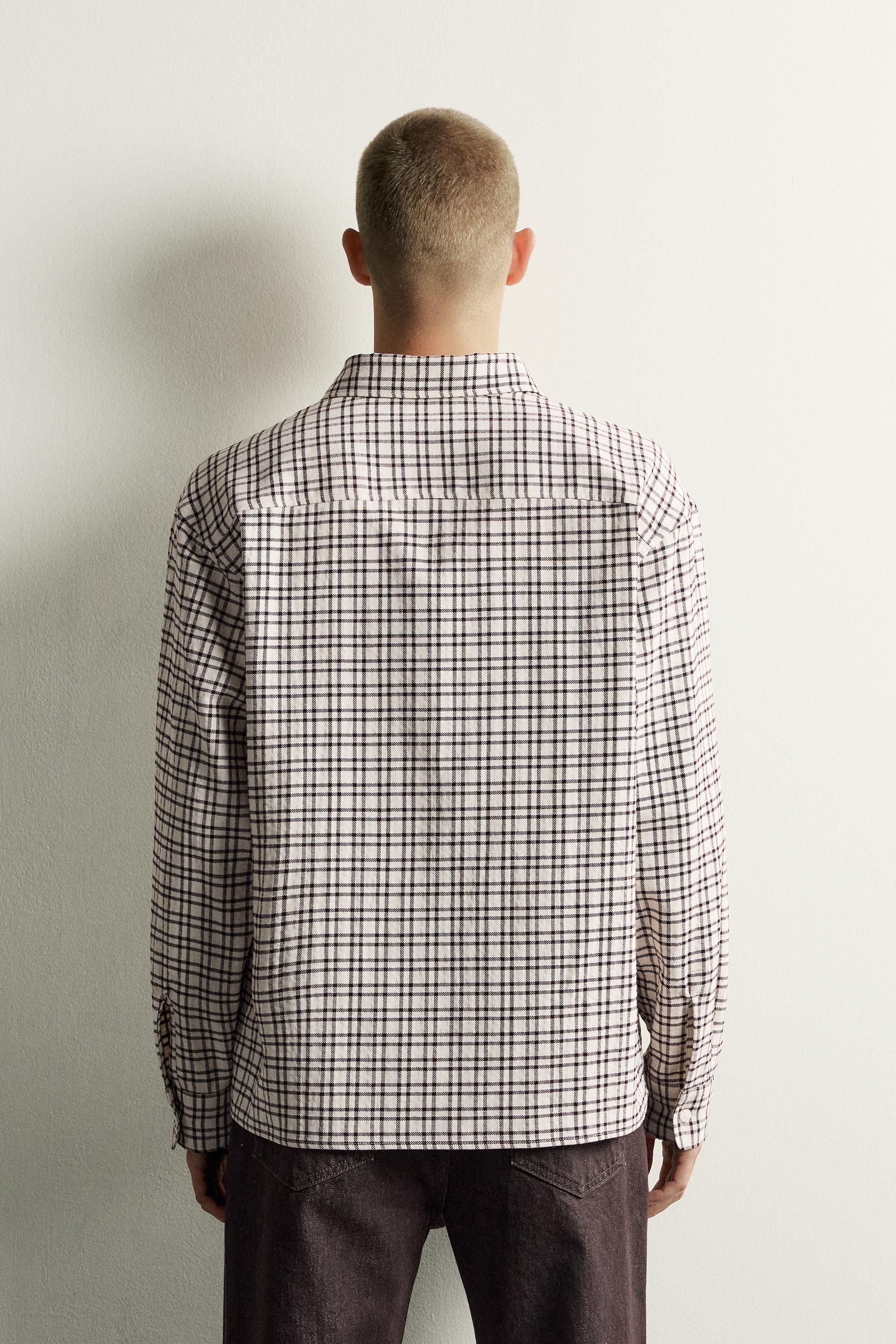 TEXTURED PLAID SHIRT