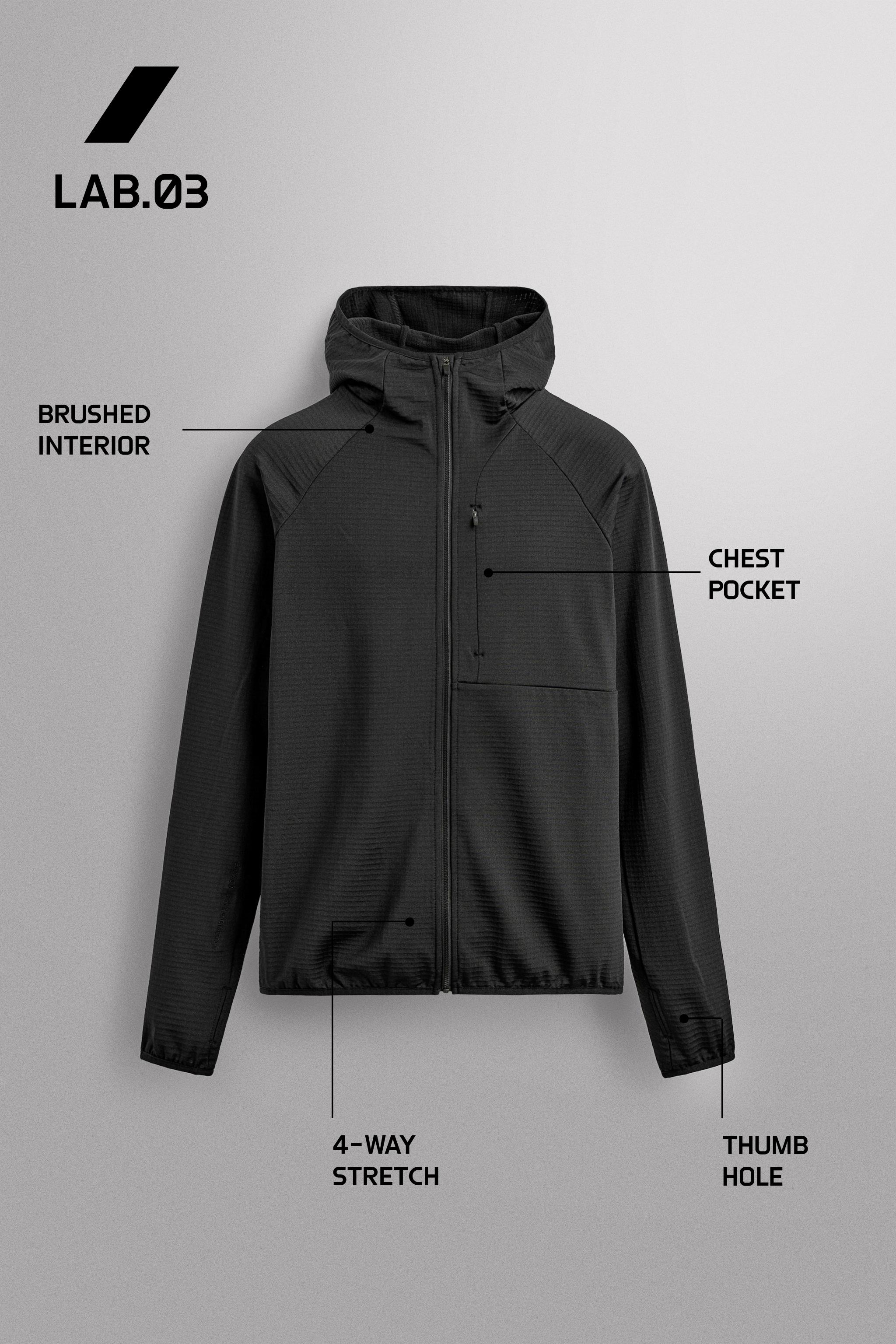 SWEAT TECHNIQUE À CAPUCHE BIMATIÈRE POLAIRE
