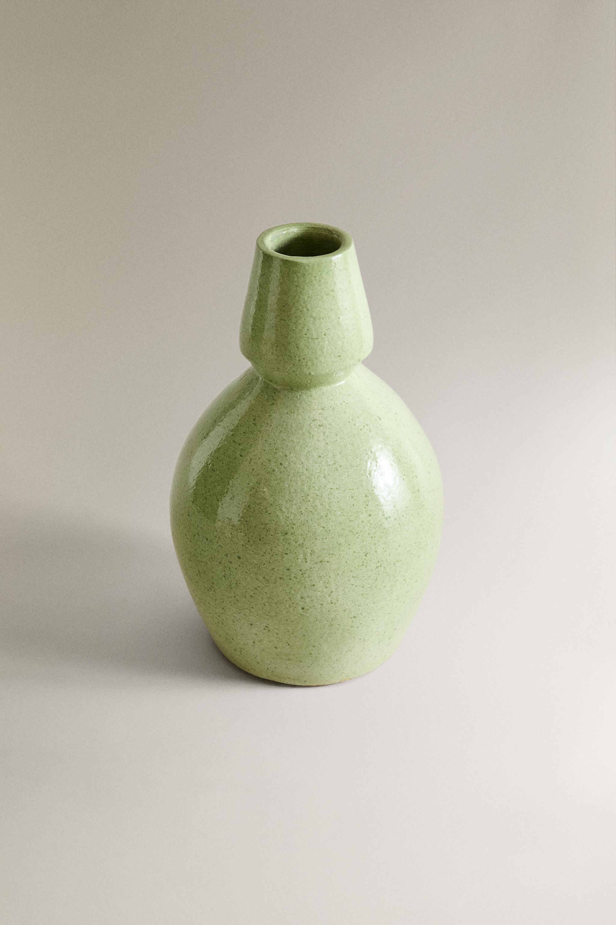 VASE TERRE CUITE ÉMAILLÉE