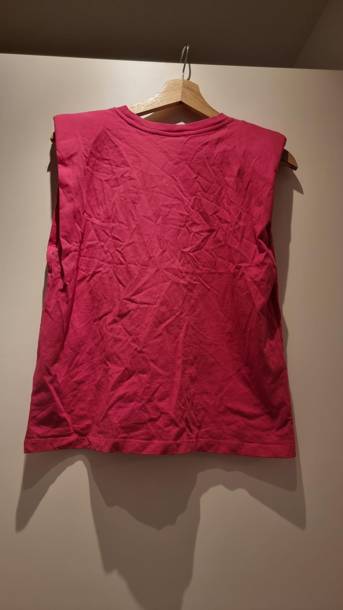 COTTON T-SHIRT WITH SHOULDER PADS - Image 2