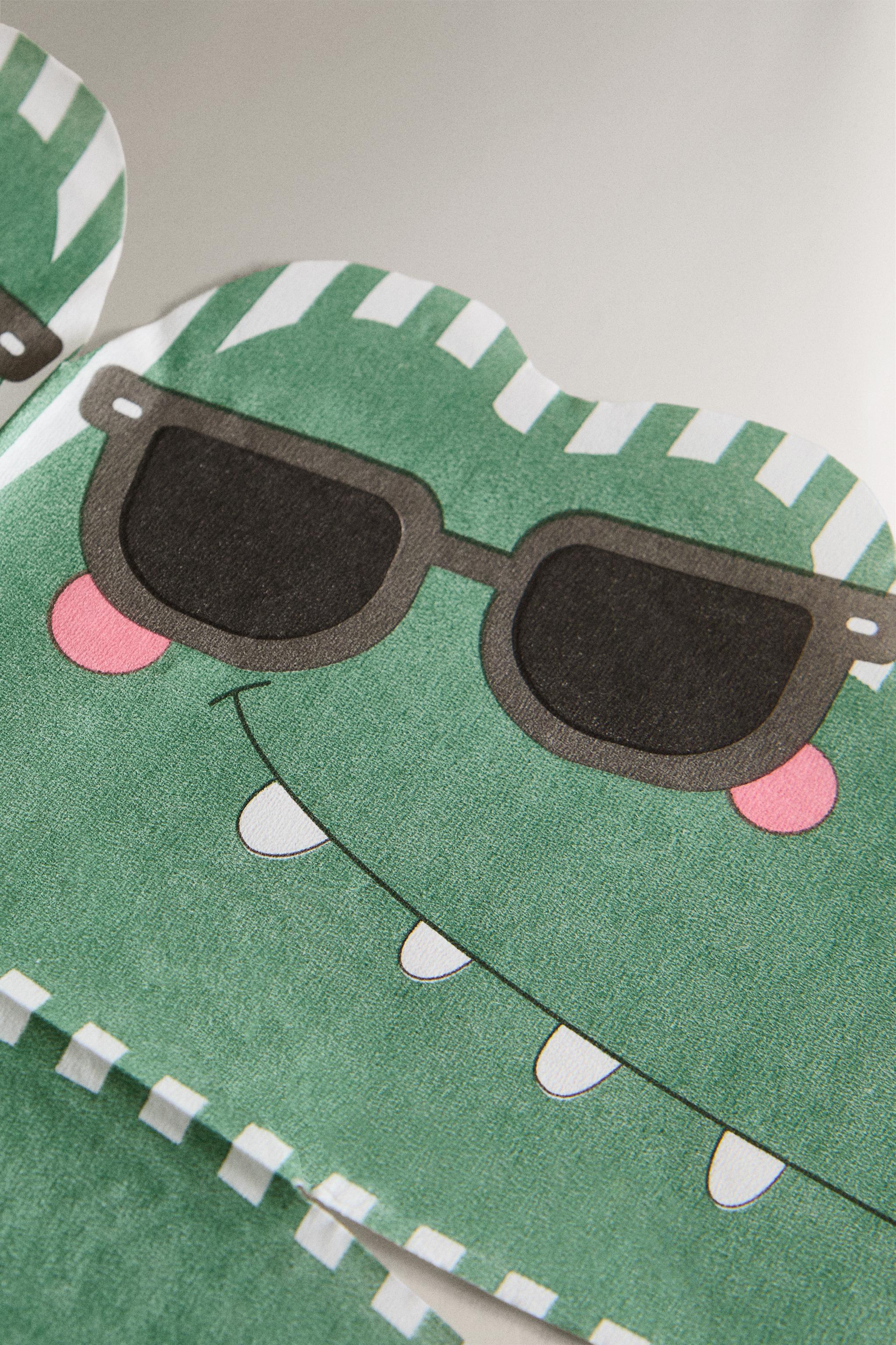 SERVIETTES DE TABLE PAPIER ENFANTS CROCODILE (LOT DE 20)