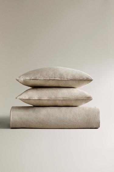 Zara LINEN DUVET COVER - Light beige - Image 0