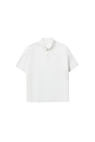 POLOHEMD AUS 100 % LEINEN - Weiß von Zara