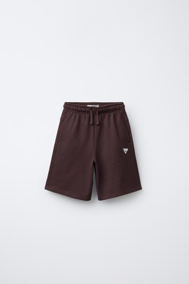 EMBROIDERED SLOGAN T-SHIRT AND BERMUDA SHORTS SET - Aubergine by Zara - Image 3