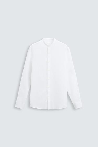 Zara WRINKLED LOOK SHIRT - White