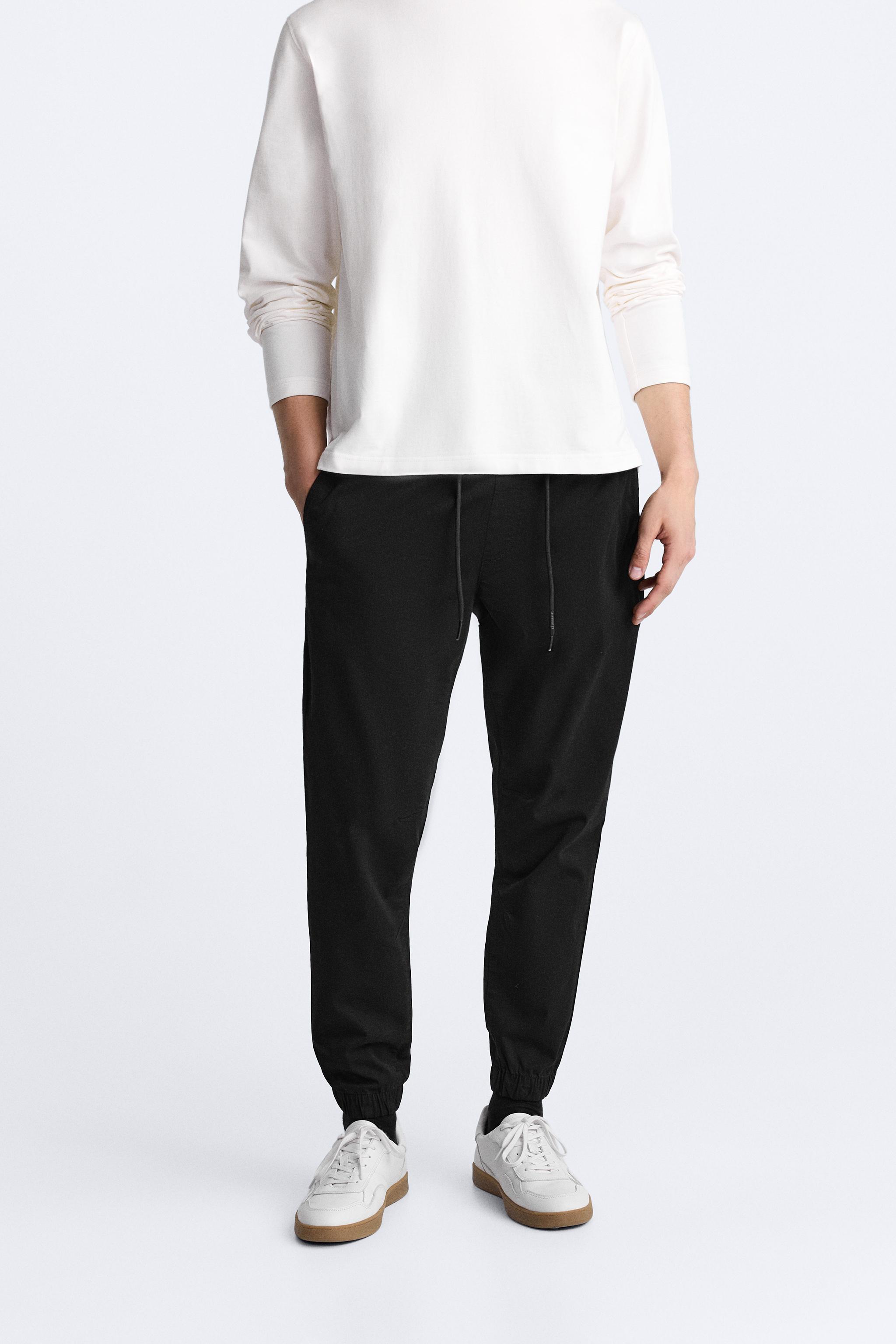 JOGGER WAIST TROUSERS Black ZARA India