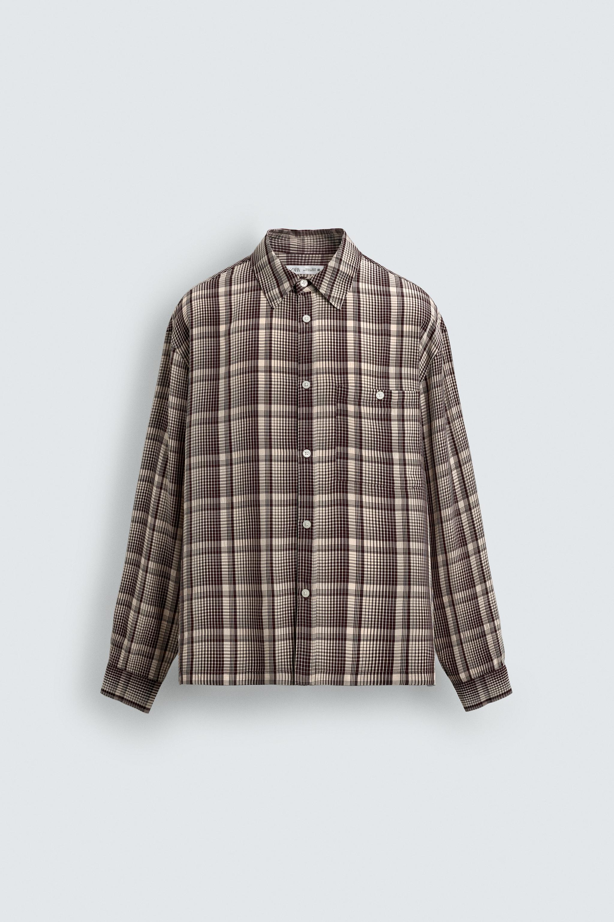 Flowing Check Shirt - Wine